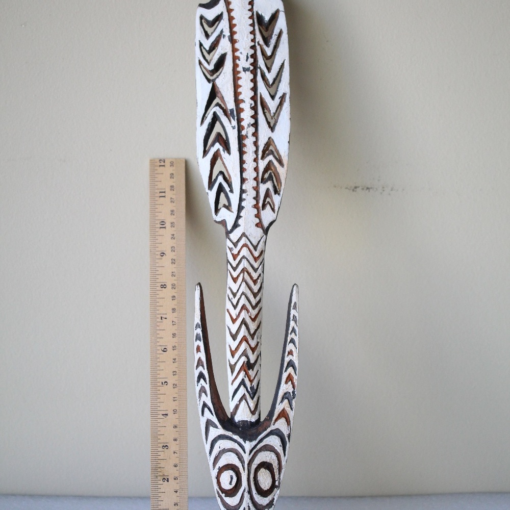 Sepik Basket Hook for hanging food or baskets, Papua New Guinea 1960s #tiki